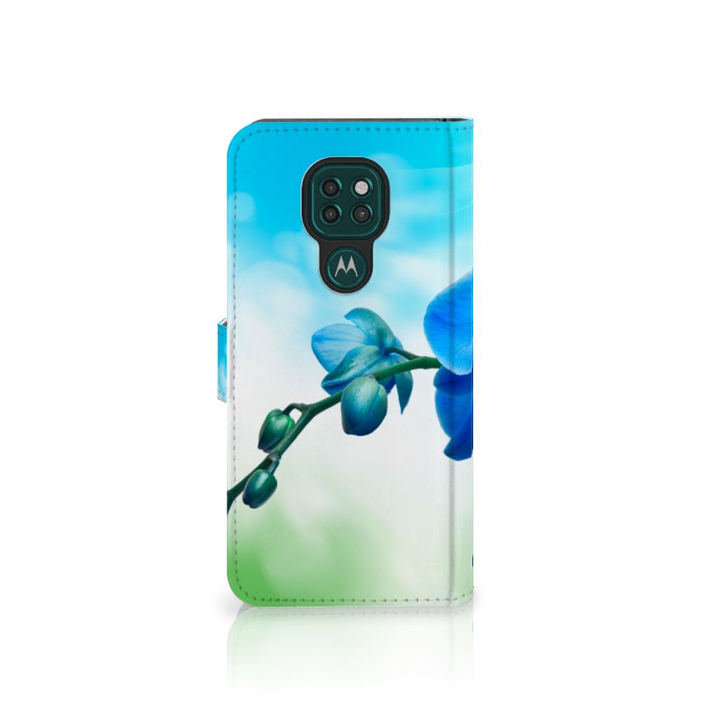 Motorola Moto G9 Play | E7 Plus Hoesje Orchidee Blauw - Cadeau voor je Moeder