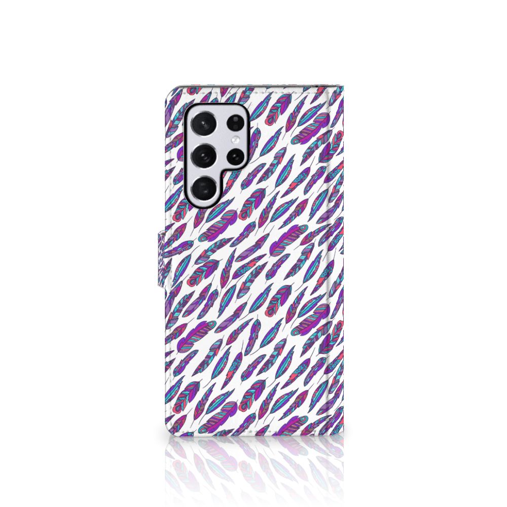Samsung Galaxy S22 Ultra Telefoon Hoesje Feathers Color