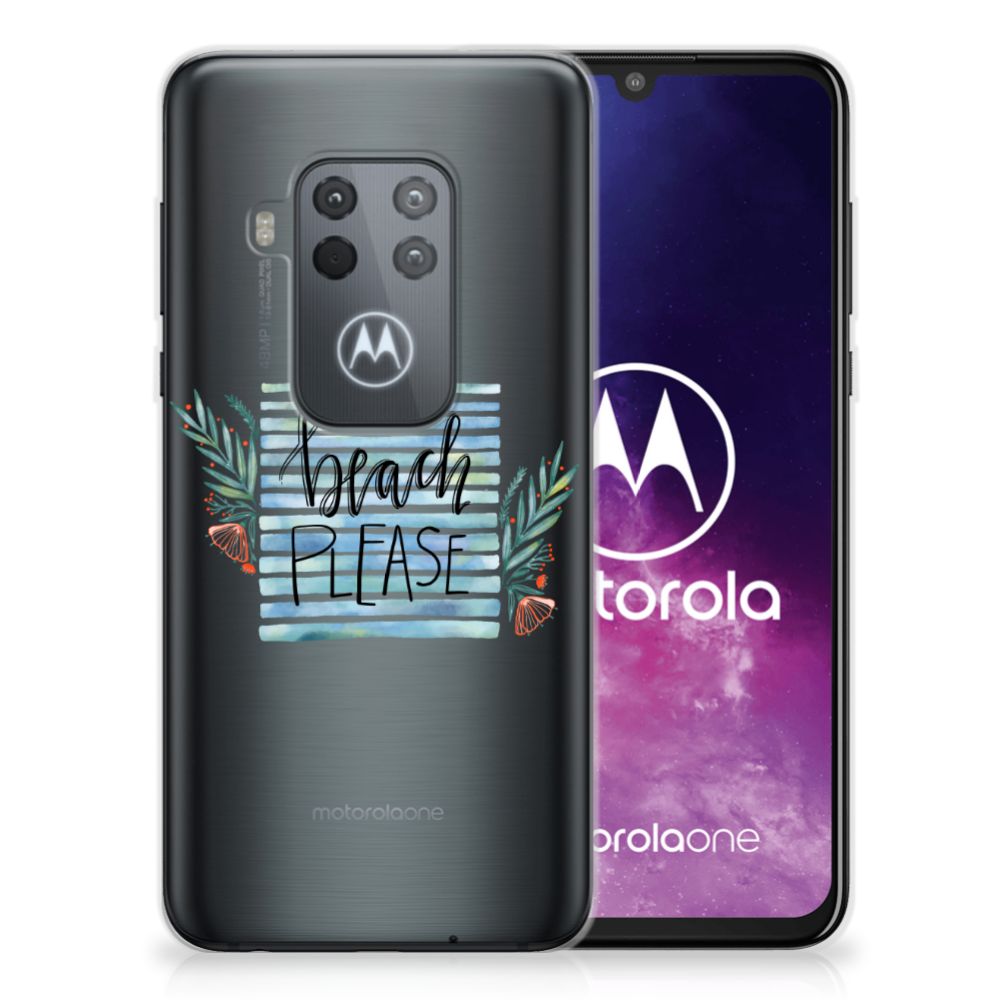 Motorola One Zoom Telefoonhoesje met Naam Boho Beach