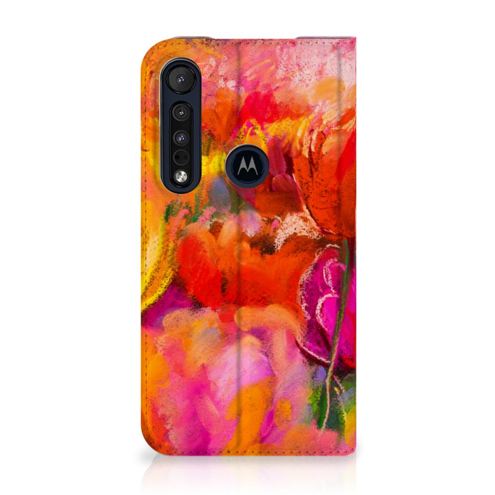Bookcase Motorola G8 Plus Tulips - B2C Telecom