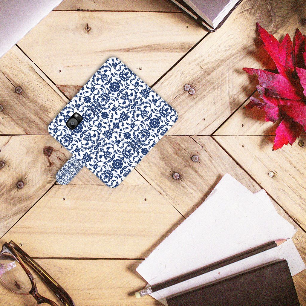 Samsung Galaxy S7 Edge Hoesje Flower Blue