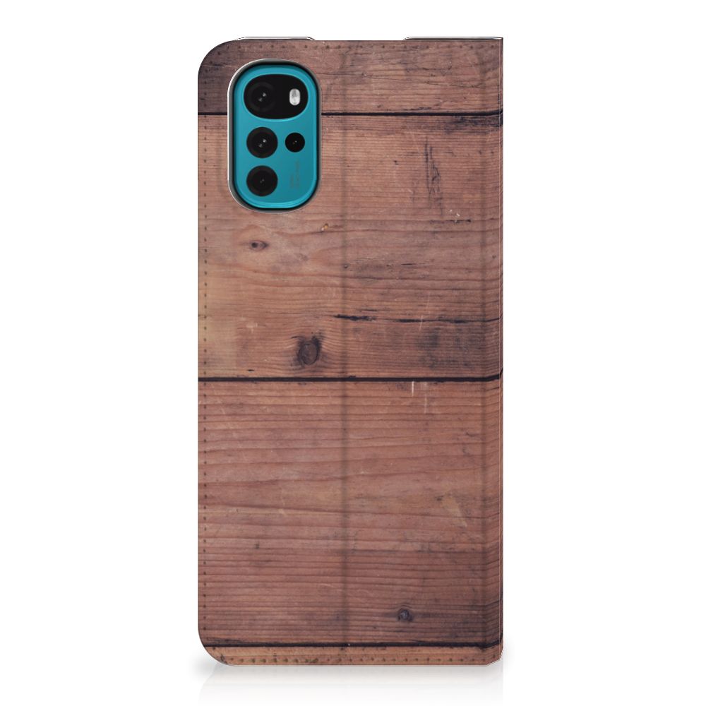 Motorola Moto G22 Book Wallet Case Old Wood - B2C Telecom