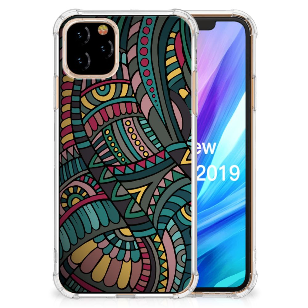 Apple iPhone 11 Pro Doorzichtige Silicone Hoesje Aztec