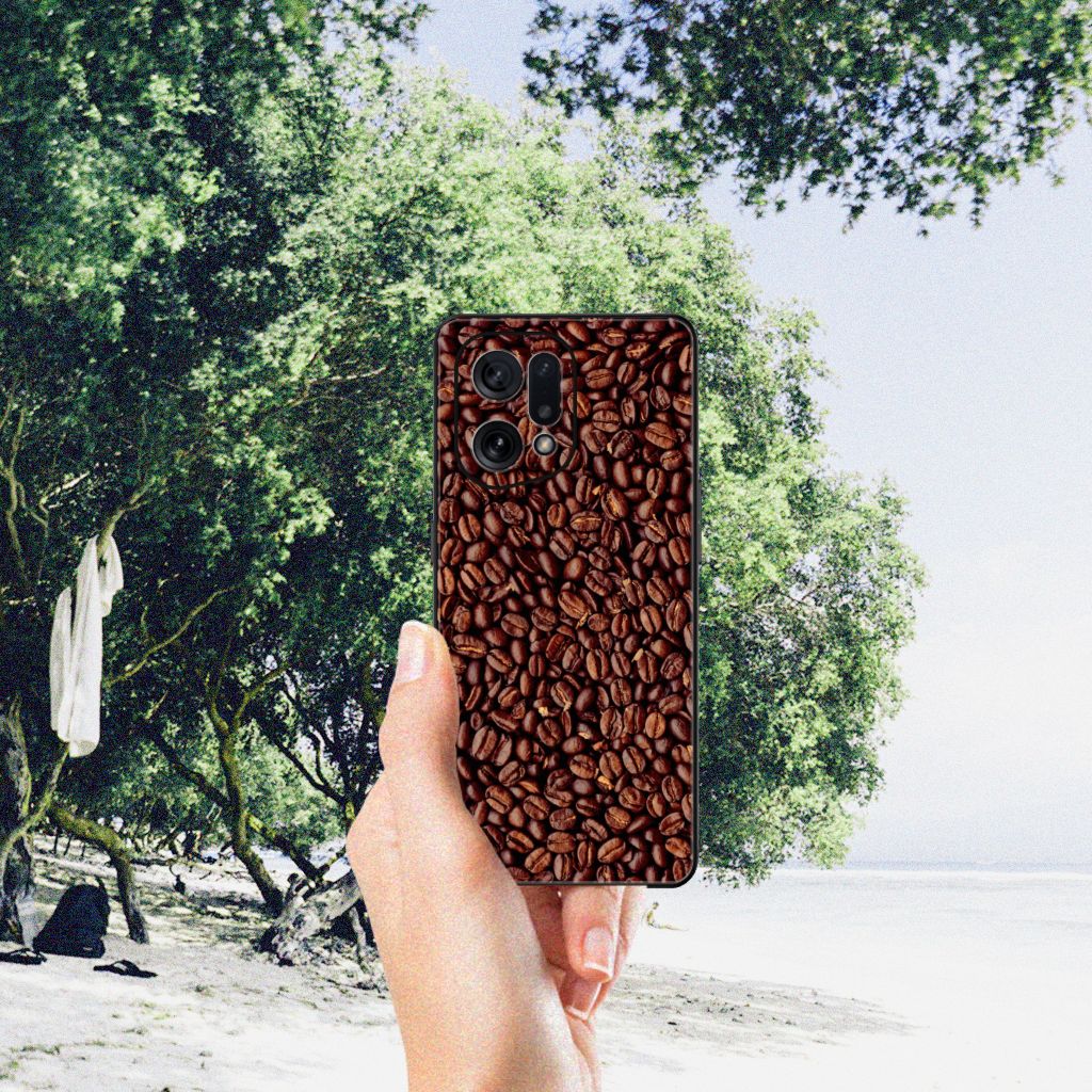 OPPO Find X5 Back Cover Hoesje Koffiebonen B2C Telecom