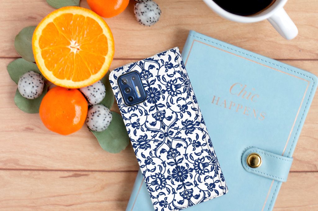 Motorola Moto G9 Plus Smart Cover Flower Blue - B2C Telecom