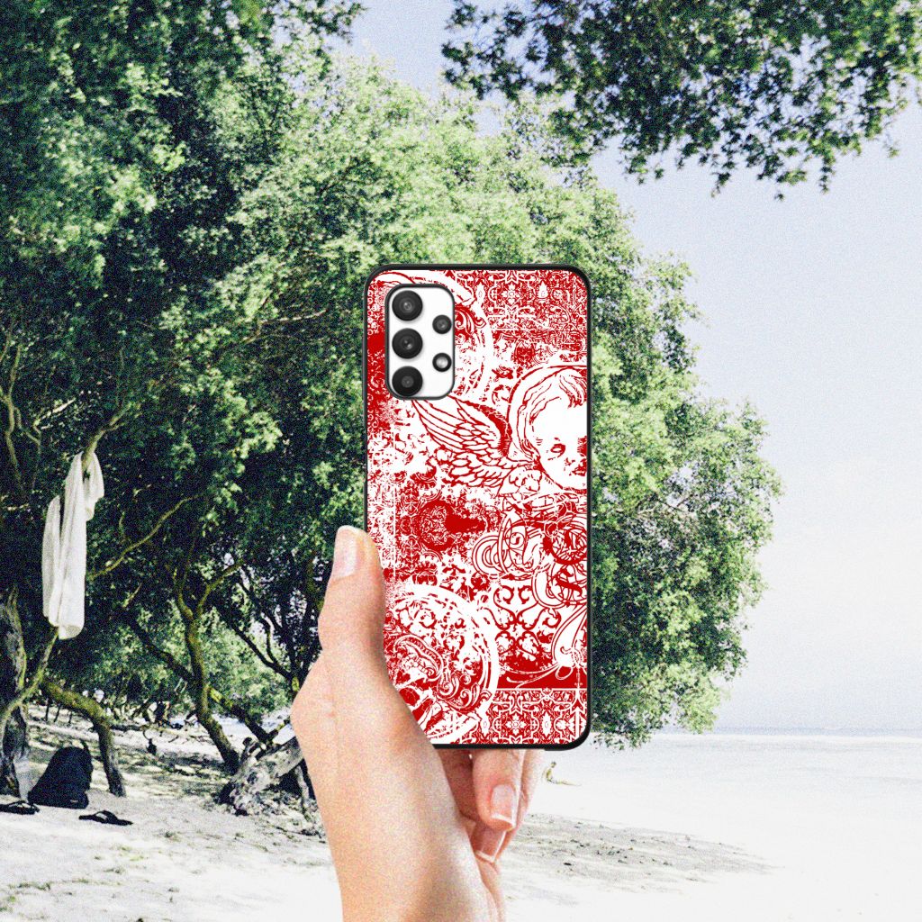Telefoonhoesje Samsung Galaxy A32 5G Angel Skull Rood B2C Telecom