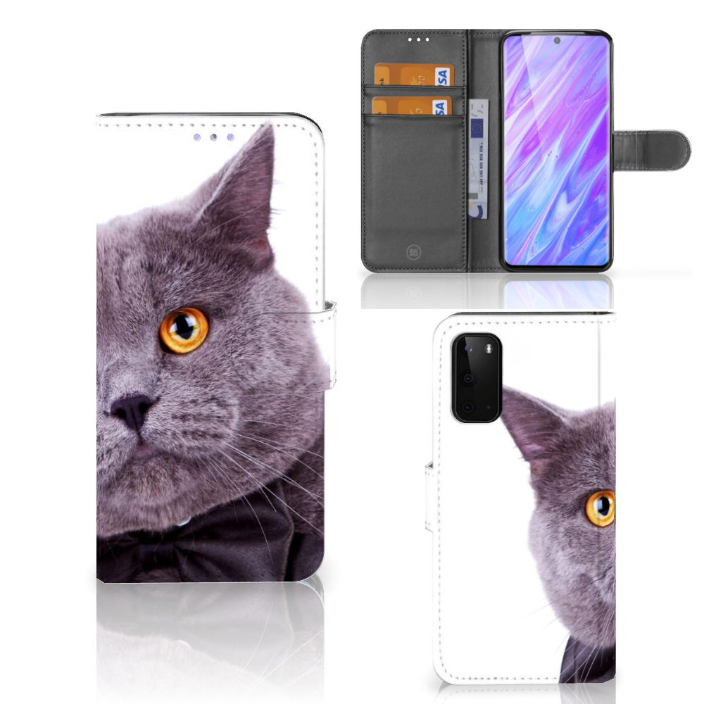 Samsung Galaxy S20 Telefoonhoesje met Pasjes Kat