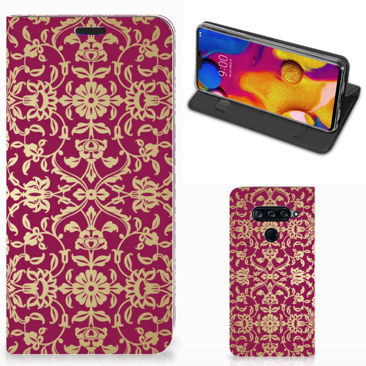 Telefoon Hoesje LG V40 Thinq Barok Pink