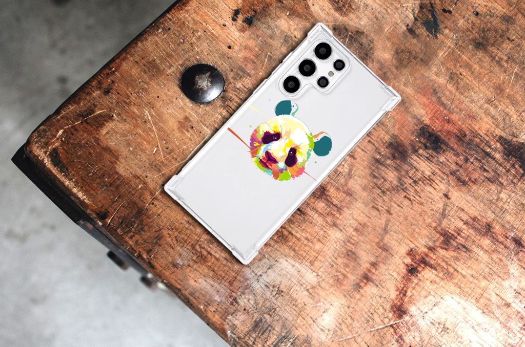Samsung Galaxy S22 Ultra Stevig Bumper Hoesje Panda Color B2C Telecom
