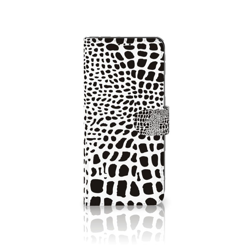 Samsung Galaxy S21 Ultra Telefoonhoesje met Pasjes Slangenprint