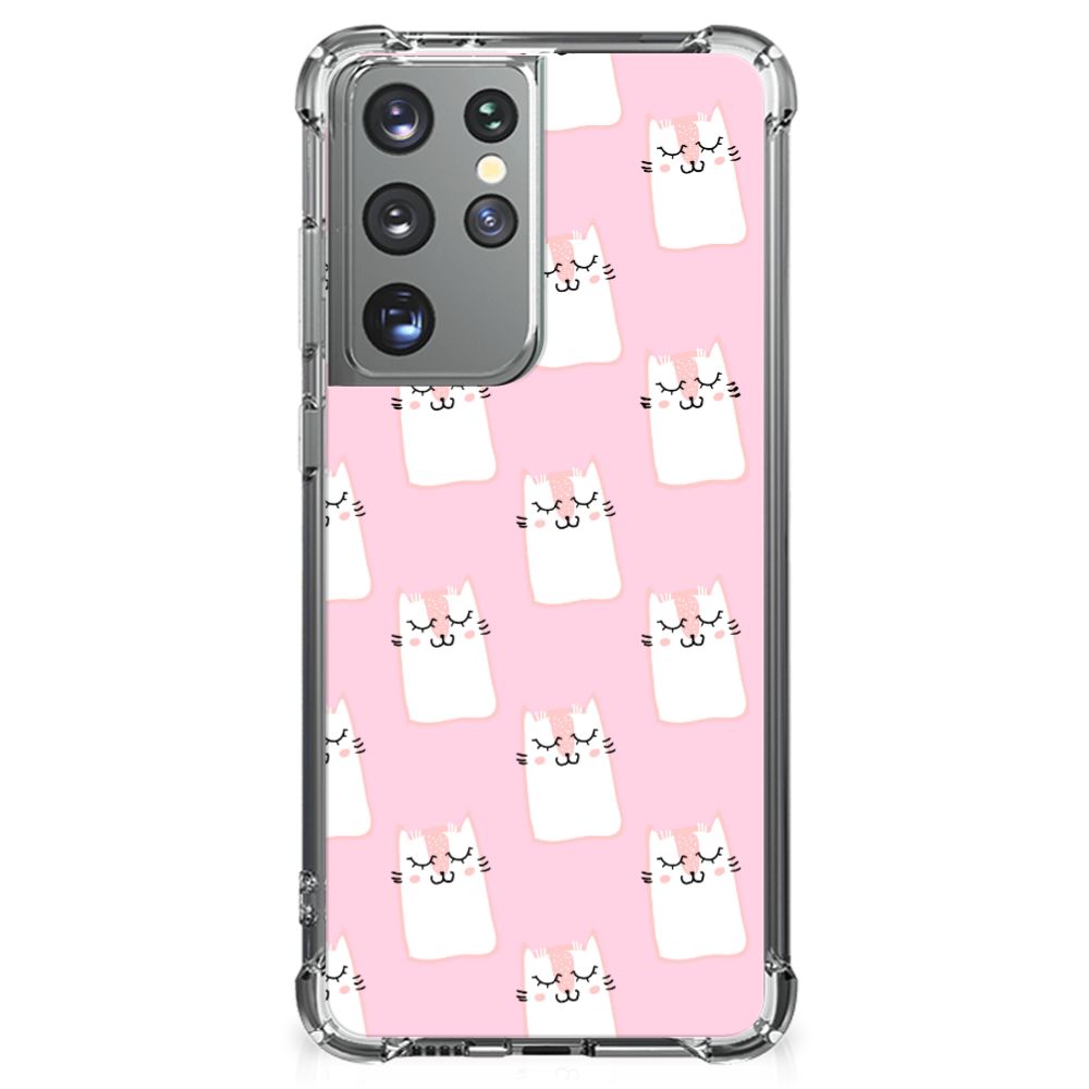 Samsung Galaxy S21 Ultra Case Anti-shock Sleeping Cats