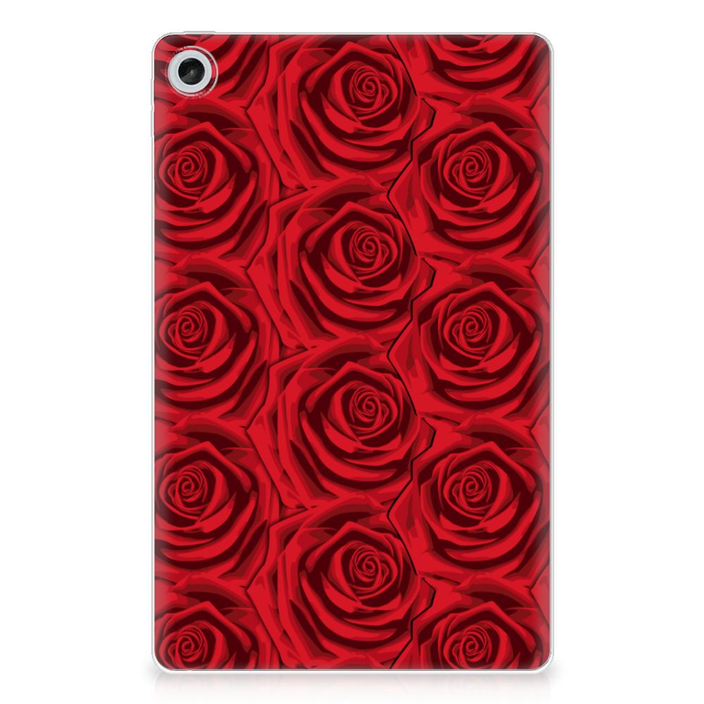 Lenovo Tab M10 Plus (3e generatie) Siliconen Hoesje Red Roses - B2C Telecom