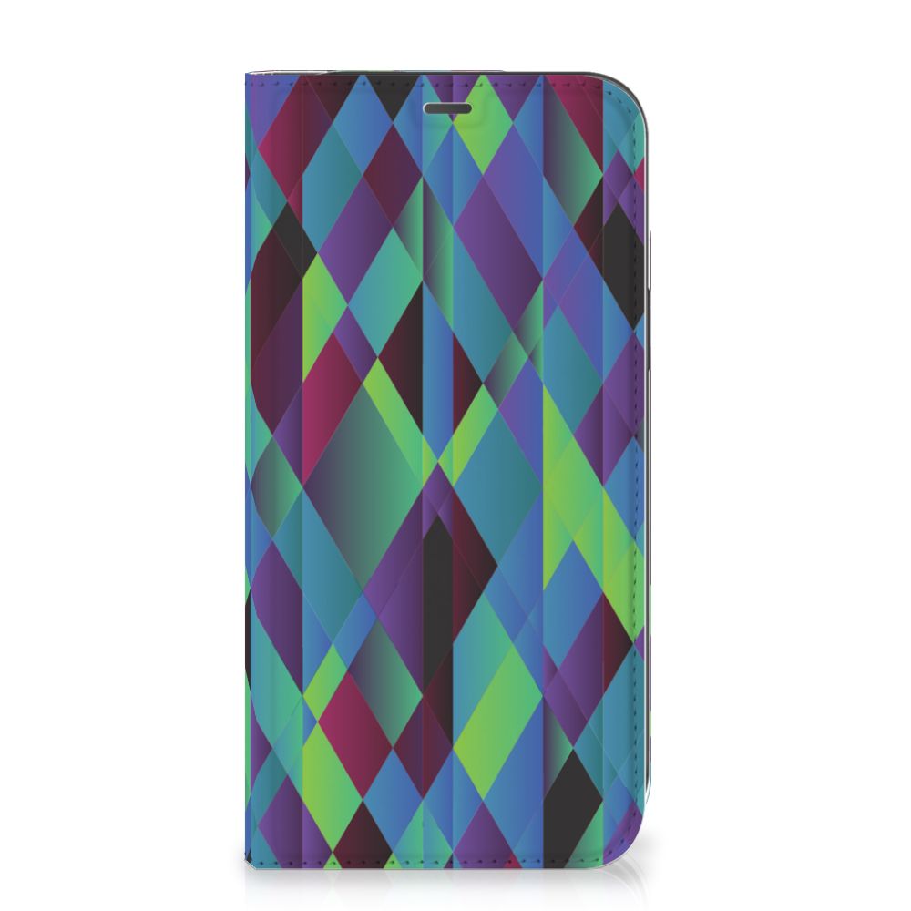 iPhone 12 Pro Max Stand Case Abstract Green Blue