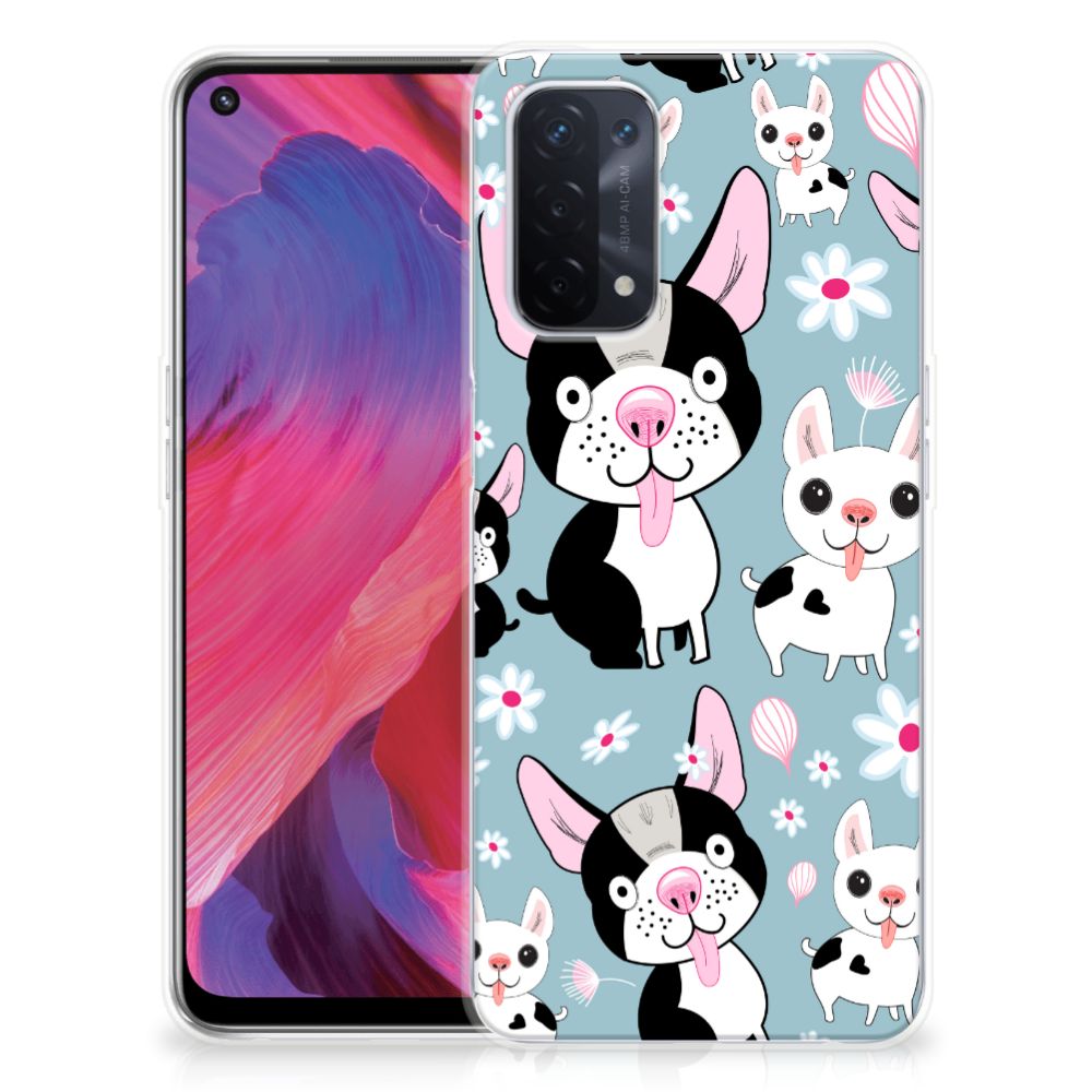 OPPO A74 5G | A54 5G TPU Hoesje Hondjes