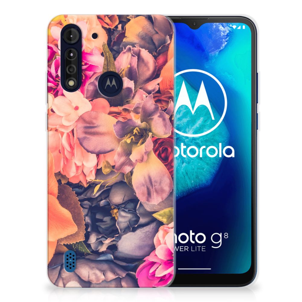 Motorola Moto G8 Power Lite TPU Case Bosje Bloemen B2C Telecom