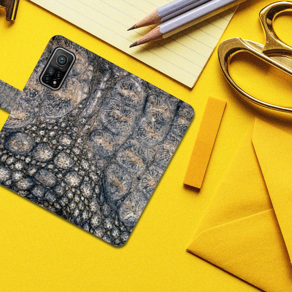 Xiaomi Mi 10T Pro | Mi 10T Telefoonhoesje met Pasjes Krokodillenprint
