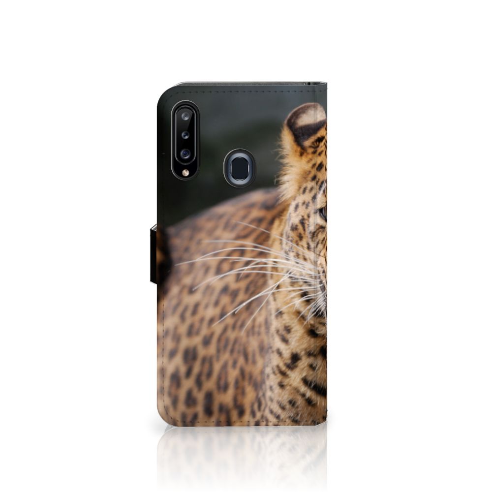Samsung Galaxy A20s Telefoonhoesje met Pasjes Luipaard