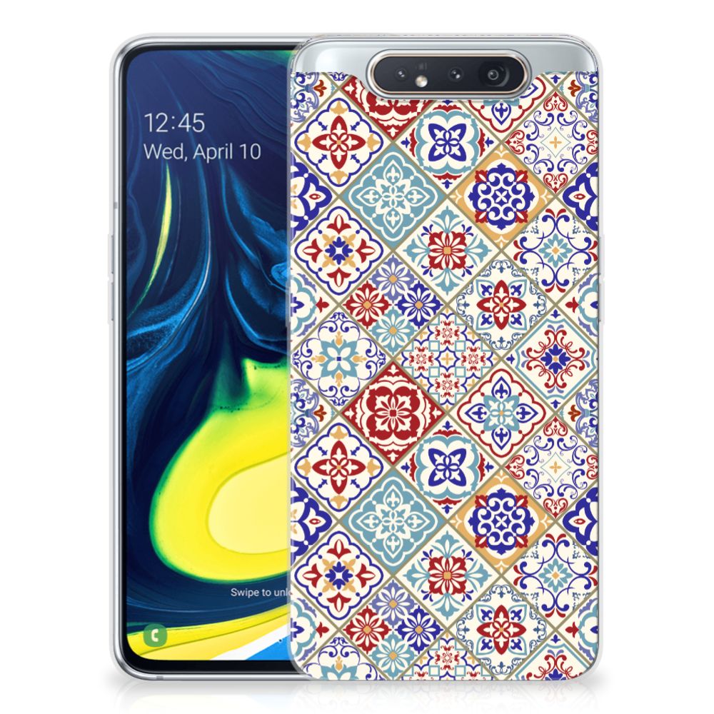 Samsung Galaxy A80 TPU Siliconen Hoesje Tiles Color