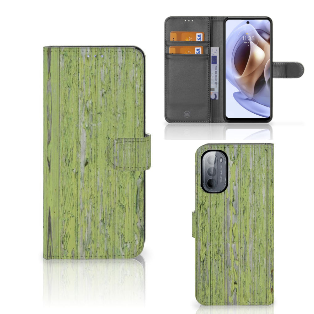 Motorola Moto G31 | G41 Book Style Case Green Wood