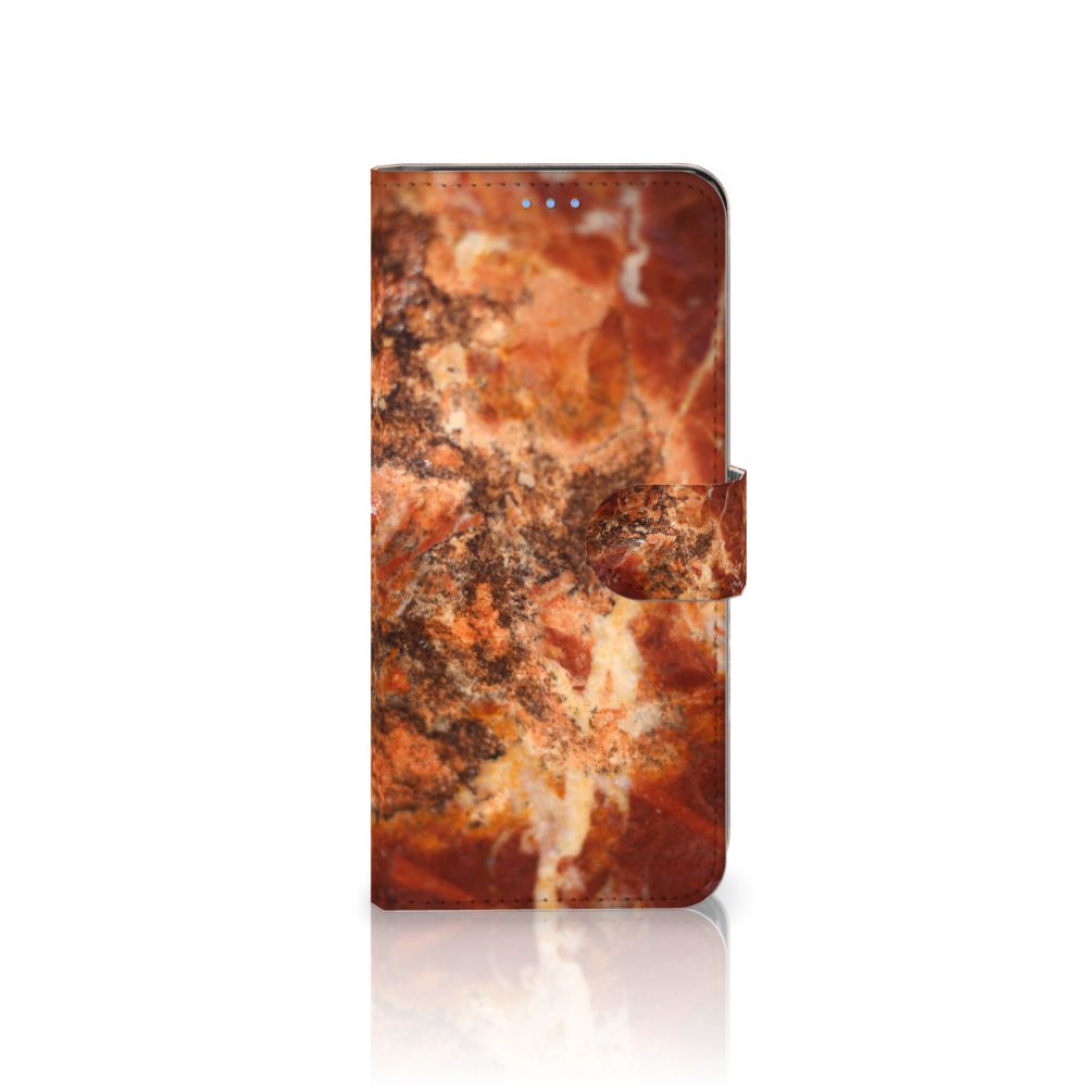 OPPO A73 5G Bookcase Marmer Bruin