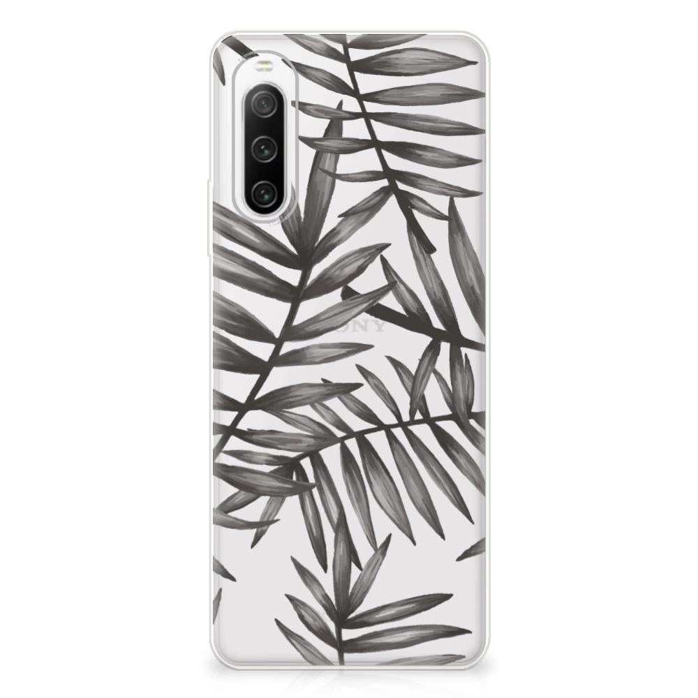 Sony Xperia 10 IV TPU Case Leaves Grey