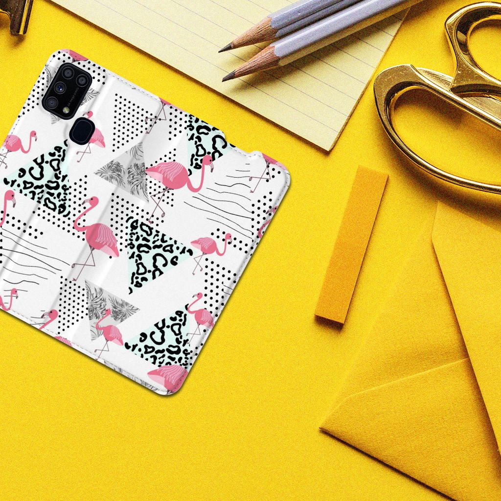 Samsung Galaxy M31 Hoesje maken Flamingo Triangle - B2C Telecom