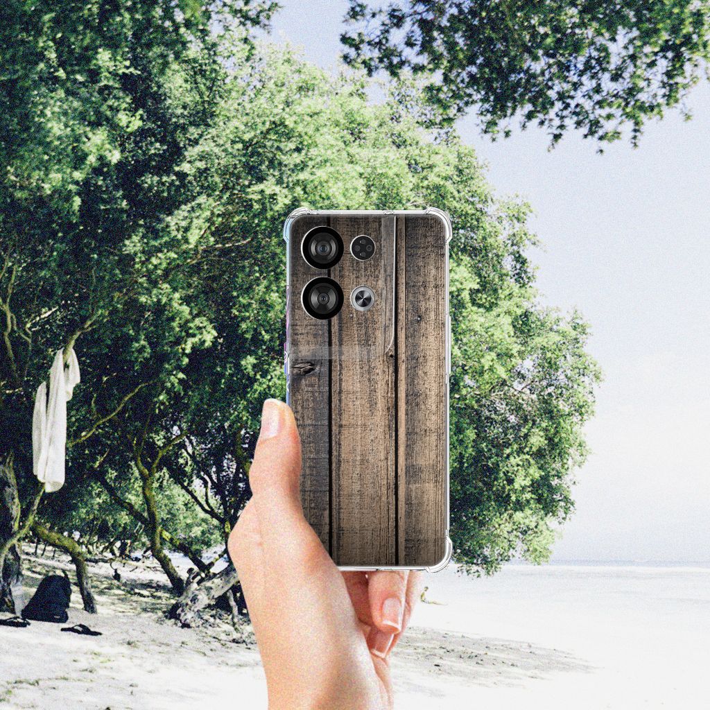 OPPO Reno8 Stevig Telefoonhoesje Steigerhout B2C Telecom