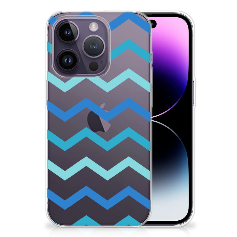 Apple iPhone 14 Pro TPU bumper Zigzag Blauw B2C Telecom