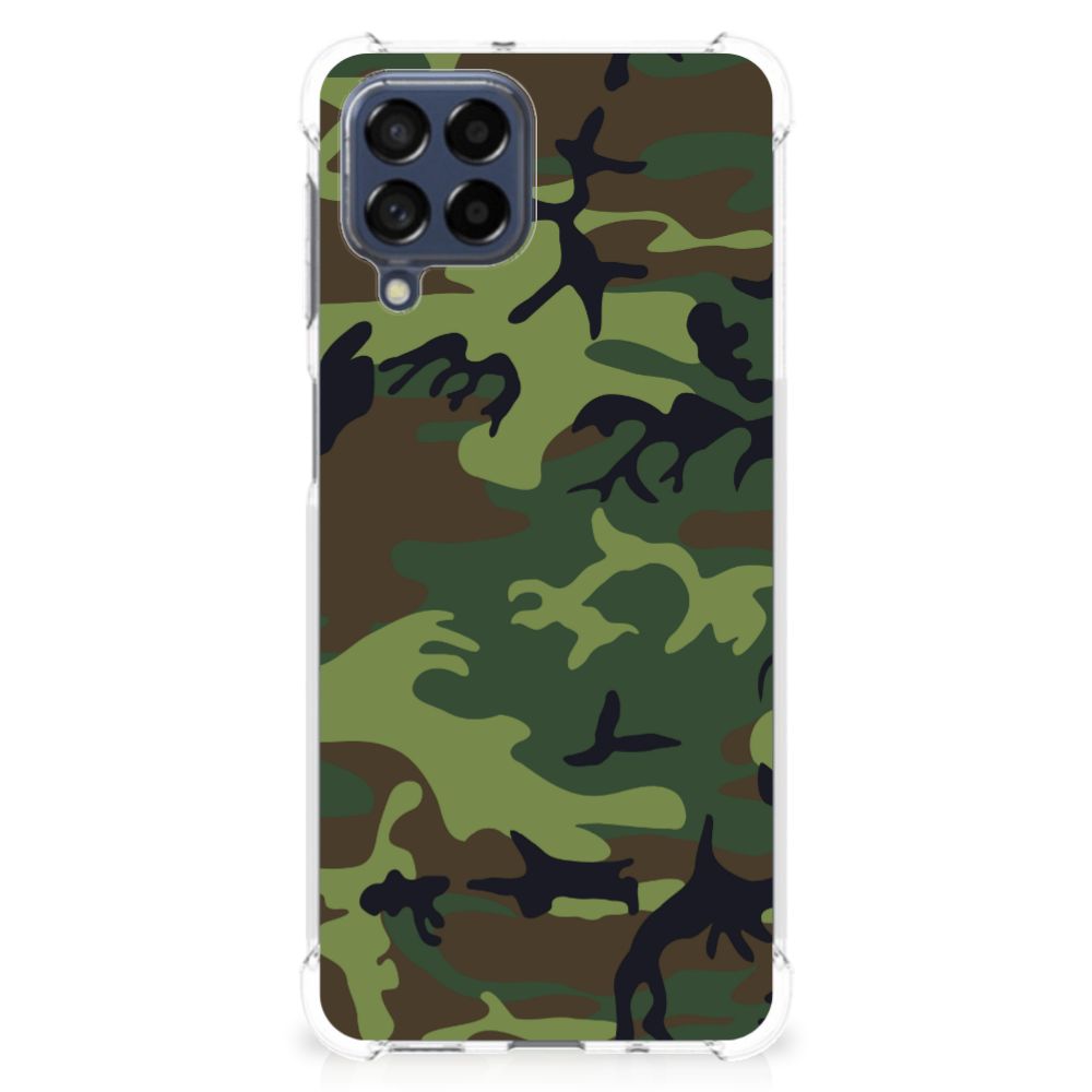 Samsung Galaxy M53 Doorzichtige Silicone Hoesje Army Dark