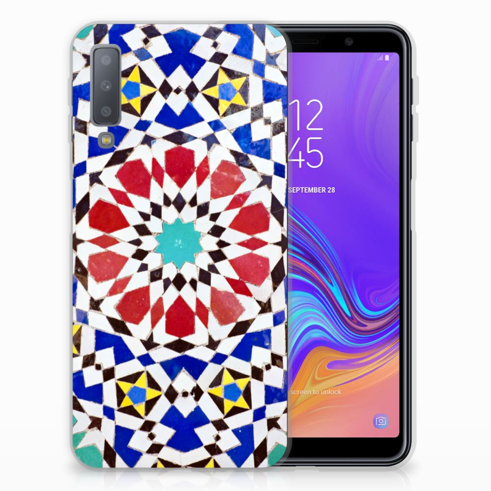 Samsung Galaxy A7 (2018) TPU Siliconen Hoesje Mozaïek