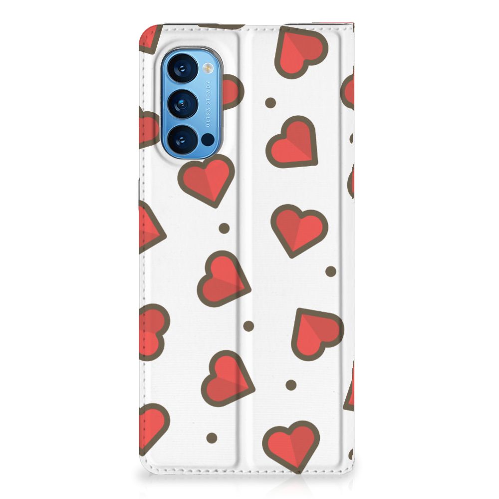 OPPO Reno4 Pro 5G Hoesje met Magneet Hearts - B2C Telecom