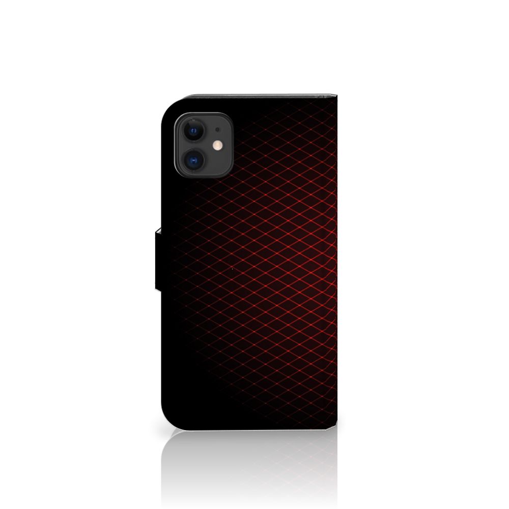 Apple iPhone 11 Telefoon Hoesje Geruit Rood