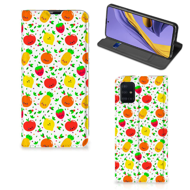 Samsung Galaxy A51 Flip Style Cover Fruits