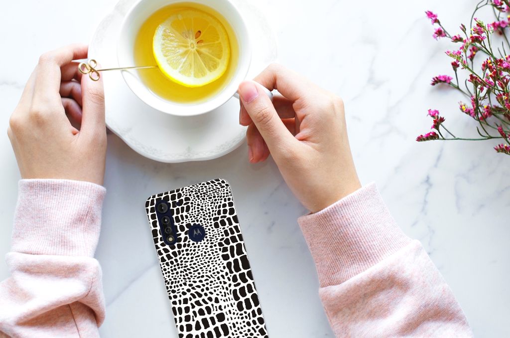 Motorola Moto G8 Power Lite TPU Hoesje Slangenprint B2C Telecom