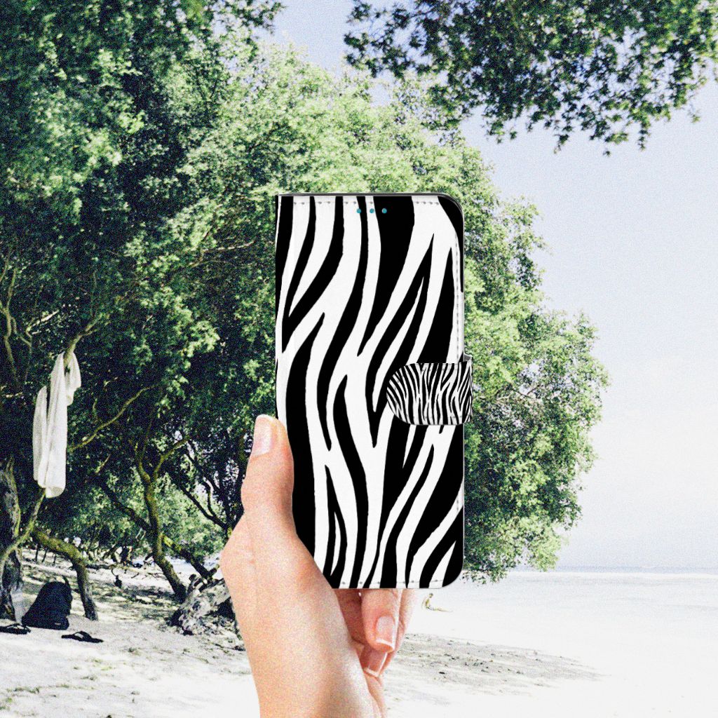 Samsung Galaxy A73 5G Telefoonhoesje met Pasjes Zebra
