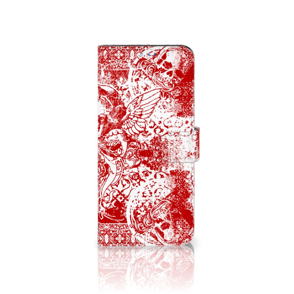 Telefoonhoesje met Naam OPPO Find X3 Neo 5G Angel Skull Rood