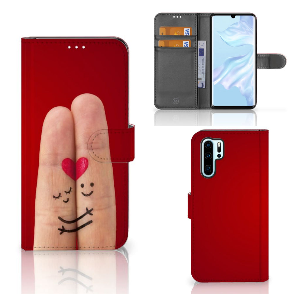 Huawei P30 Pro Wallet Case met Pasjes Liefde - Origineel Romantisch Cadeau