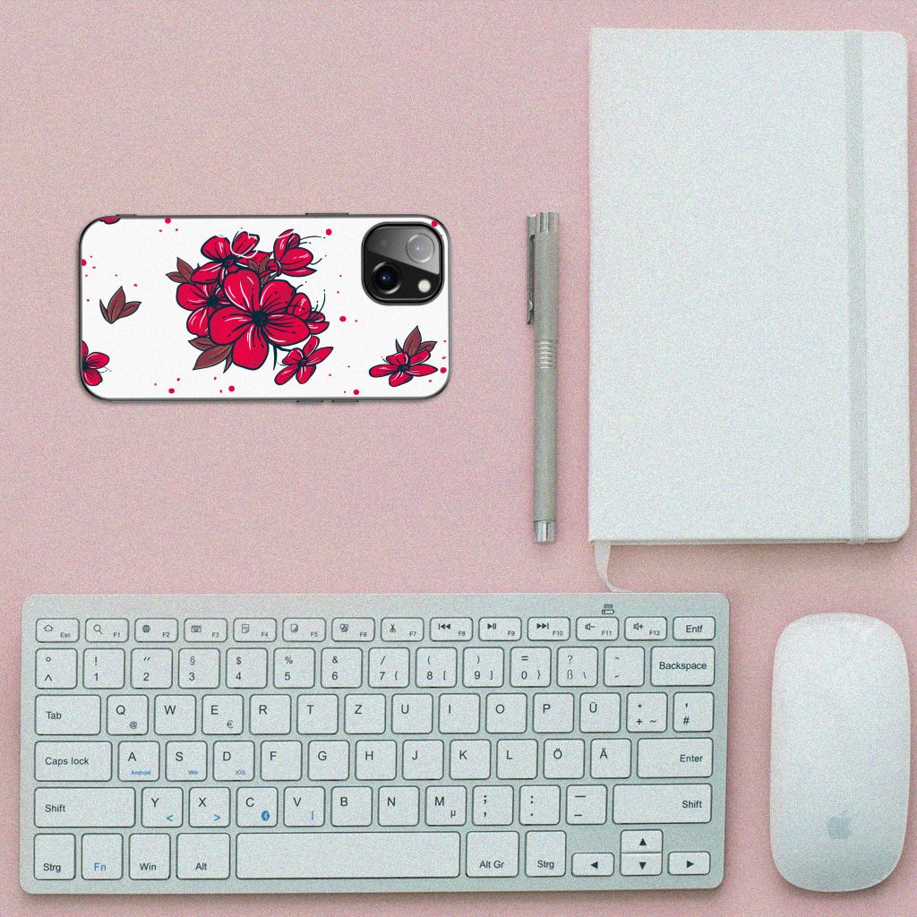 Apple iPhone 13 Bloemen Hoesje Blossom Red B2C Telecom