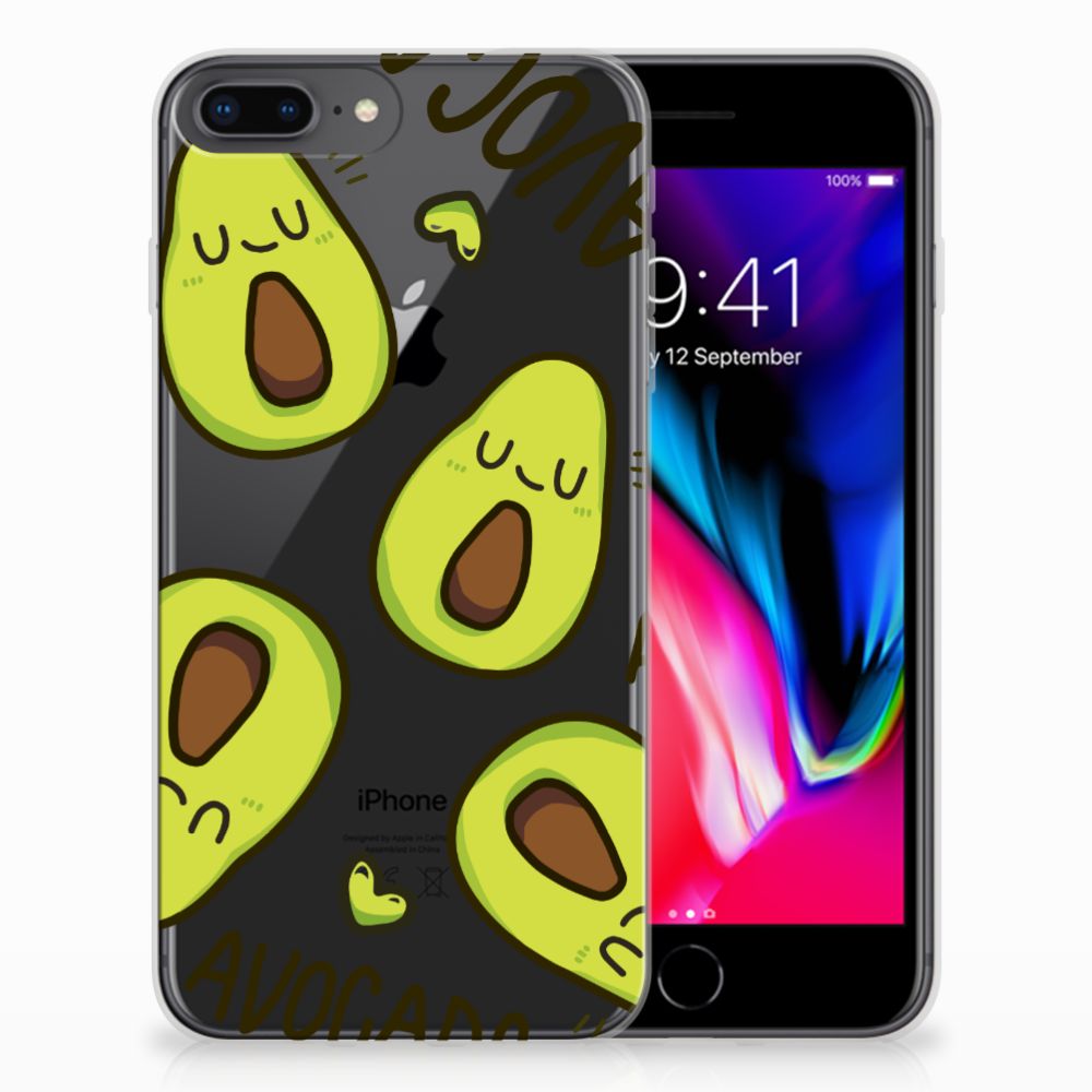 Apple iPhone 7 Plus | 8 Plus Telefoonhoesje met Naam Avocado Singing