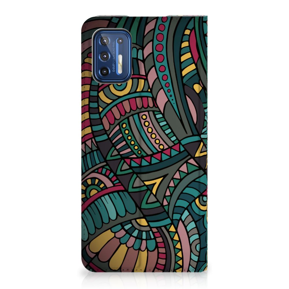 Motorola Moto G9 Plus Hoesje met Magneet Aztec - B2C Telecom