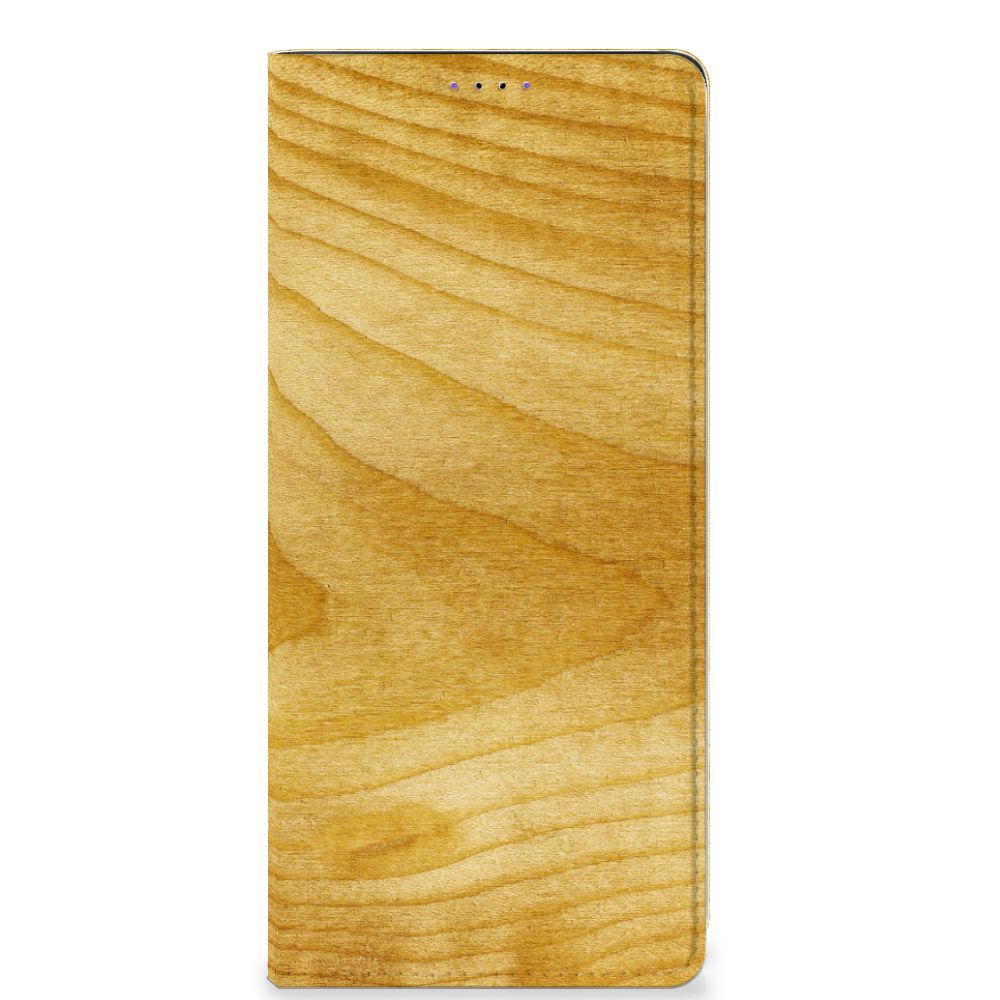 Samsung Galaxy A22 5G Book Wallet Case Licht Hout - B2C Telecom
