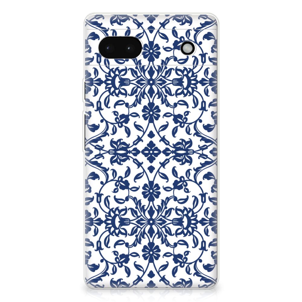 Google Pixel 6A TPU Case Flower Blue B2C Telecom