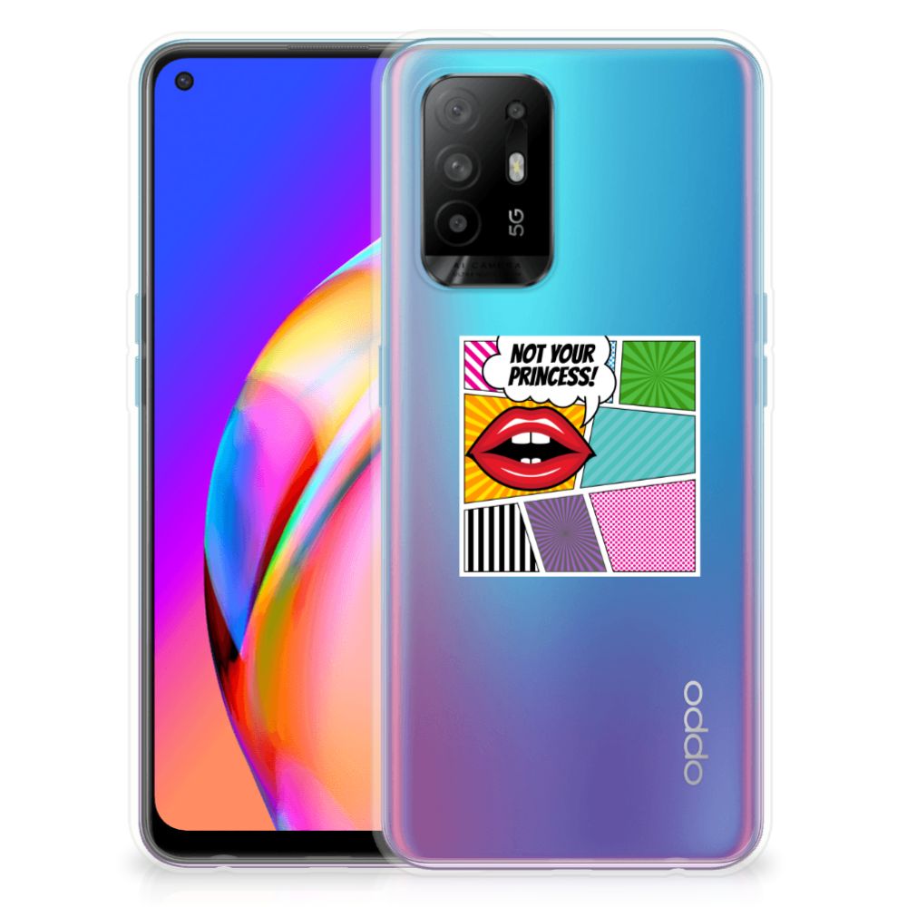 OPPO A94 5G | Reno5 Z Silicone Back Cover Popart Princess