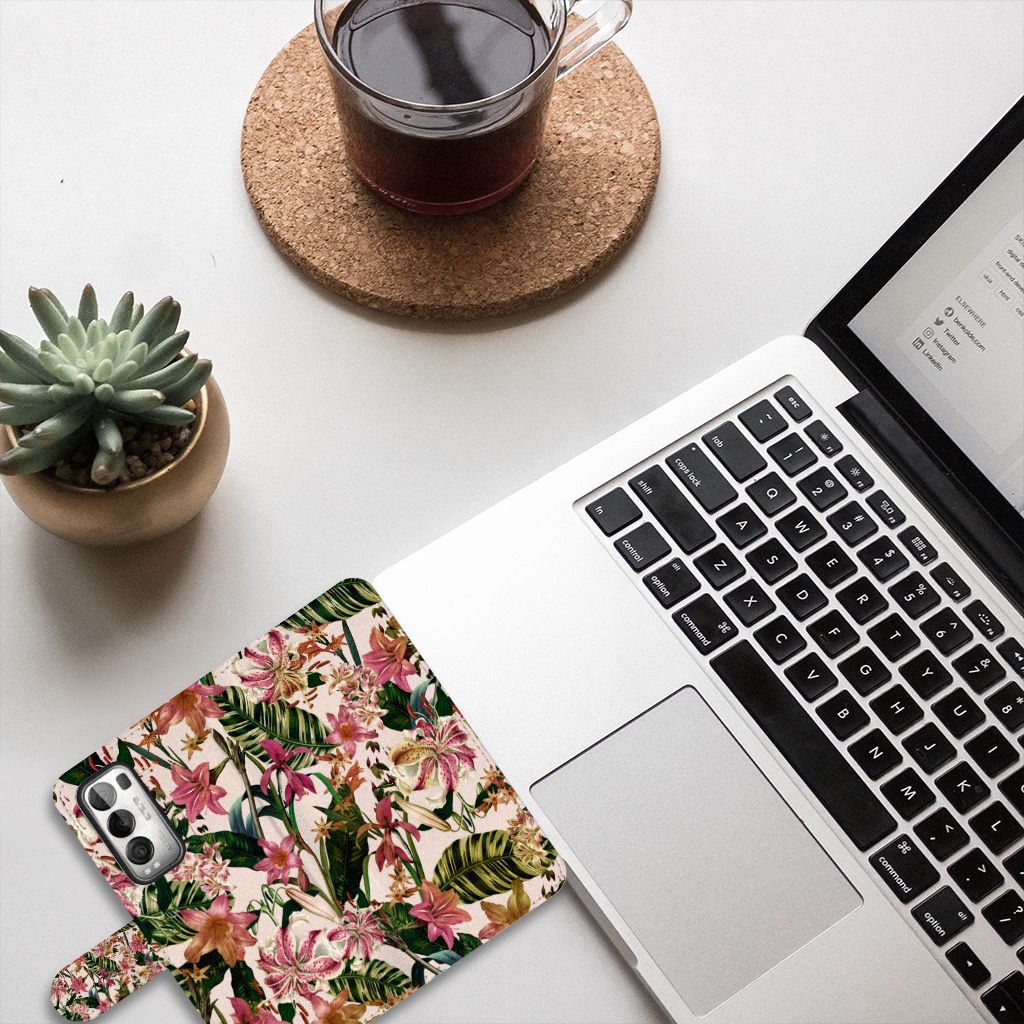 OPPO Find X3 Neo 5G Hoesje Flowers