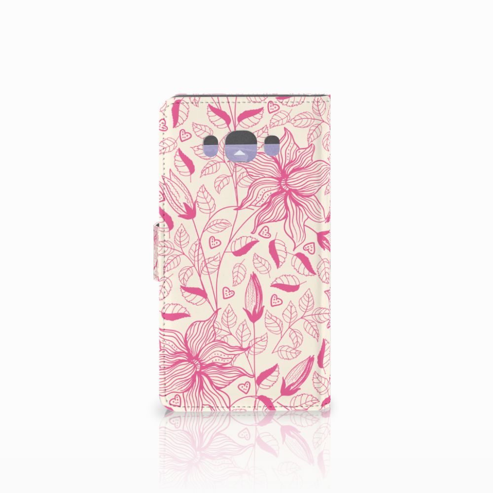 Samsung Galaxy J7 2016 Hoesje Pink Flowers