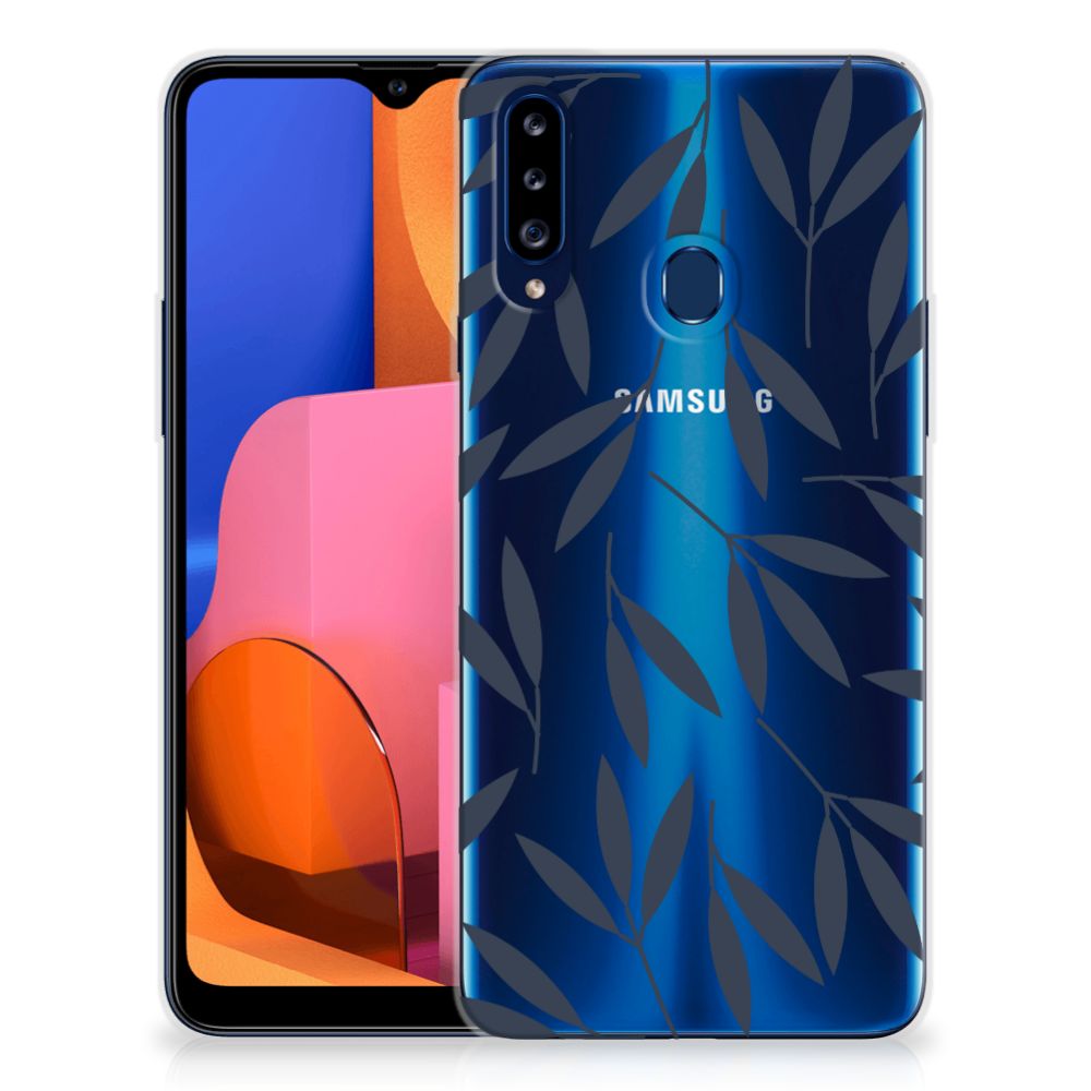 Samsung Galaxy A20s TPU Case Leaves Blue B2C Telecom