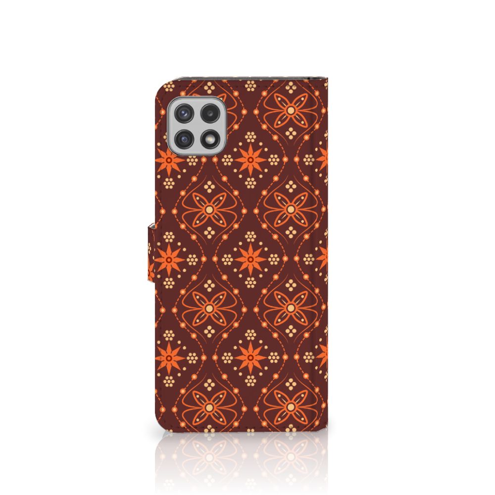 Samsung Galaxy A22 5G Telefoon Hoesje Batik Brown