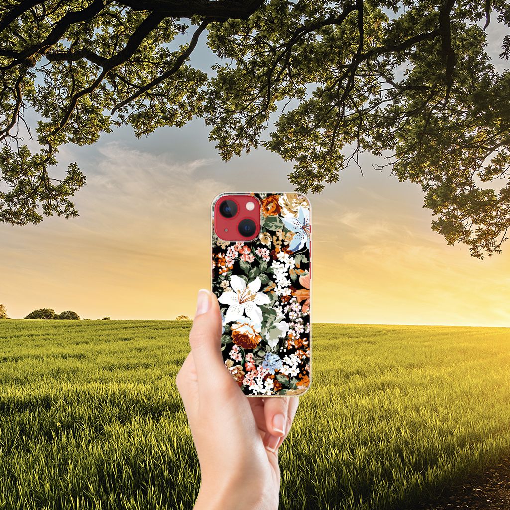 TPU Case voor Apple iPhone 13 Dark Flowers B2C Telecom