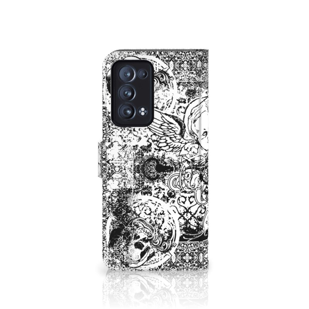 Telefoonhoesje met Naam OPPO Reno 6 Pro Plus 5G Skulls Angel