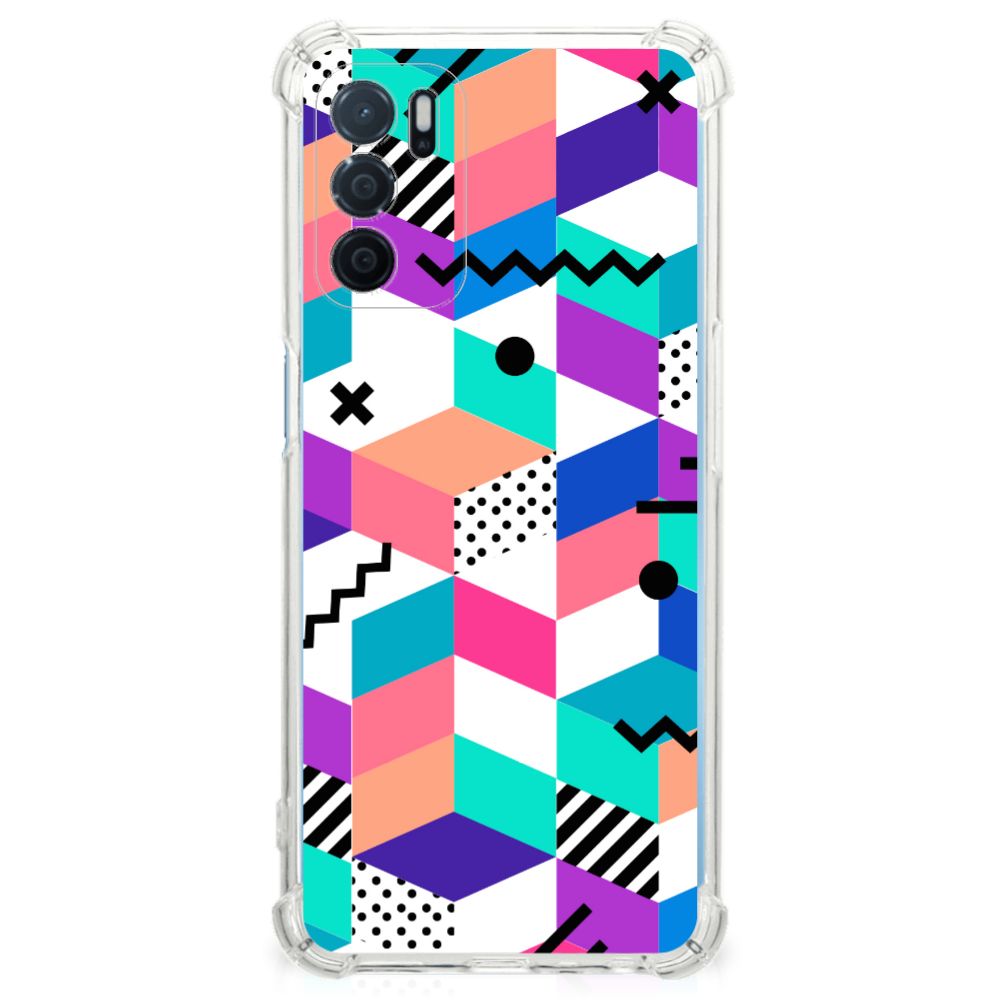 OPPO A16 | A16s | A54s Shockproof Case Blokken Kleurrijk